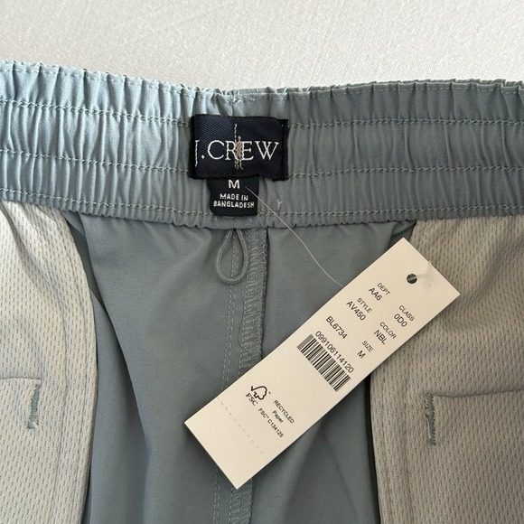 J Crew Tech Dock Shorts Mens M Blue 6" Inseam Drawstring Casual Preppy Golf Blue - Picture 6 of 12